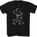 Disney Mickey Mouse Line Pop Men's Adult Graphic Tee T-Shirt, Medium