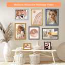 14x18 Wood Frame Brown Blue, Vintage 18x14in Floral Picture Frames, 14 x 18inch Gallery Photo Pic Display with HD Plexiglass, 1.4in Widen 1in Thick, Horizontal Vertical Wall Display
