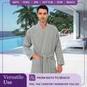 TowelSelections Mens Robe Cotton Terry Cloth Bathrobe Soft Towel Bath Robe for Men XS to 3X (White), Size M/L