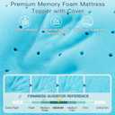 Airensky Full Size Memory Foam Mattress Topper, Cooling Gel Infused High Density Topper with Skin-Friendly Removable Cover, Pressure Relief Back Pain, CertiPUR-US Certified, (3 Inch, Full 54"x75")