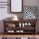XKZG Shoe Rack Bench Wooden Shoe Storage Bench Entryway Bench, Brown, 39.4"