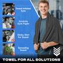 SOOWASH Microfiber Gym Towels for Showering Working Out Quick Dry Large Sizes Lightweight Gym Towel for Men Women Tennis Sports Towels for Body Hot Yoga (Black 27 X 55 inch)