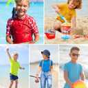 Boys Rash Guard Short Sleeve UPF 50+ Sun Protection Swim Shirt Kids Quick Dry SPF Water Shirt (Blue, L)