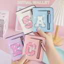 Birthday Gifts for Teen Girl Kids Wallet Girl Wallets Small Initial Rfid Wallet Teen Girls Gift Preppy Stuff for Girls Beige S