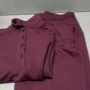 PRETTYGARDEN Women Fall 2 Piece Outfits Sweatsuits Quarter Button Long Sleeve Sweatshirt Wide Leg Pants Tracksuit Lounge Sets (XX-Large, Dark Wine Red)