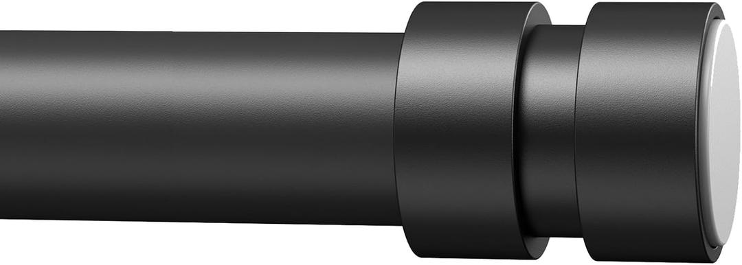BRIOFOX Tension Curtain Rod Adjustable 32 to 62 inch - Spring Tension Shower Curtain Rod for Window or Bathroom No Drilling Non Slip, Matte Black
