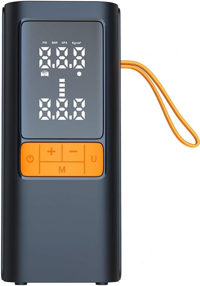 Tire Inflator Portable Air Compressor, TOKANI Cordless Air Pump for Car Tires, Electric Tire Inflator with Digital Pressure Gauge for Car, Motorcycle, Bike, Balls and More