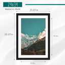 Picrit 24x34 Picture Frame 3 Pack, Black Poster Frame, Display Poster 20 x 30 with Mat or 24 x 34 without Mat for Horizontal or Vertical Wall Mounting