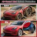 4Pcs Mud Flaps for Tesla Model Y 2025-2026 Accessories, No Drilling, Scratch-Resistant All Weather Protection,Thicker Version Mudflaps for Tesla New Model Y 2025 2026, Black