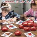 24 Set Valentine s Day Gifts for Kids Cards with Squeeze Footballs, Sports Themed Valentines Day Gifts Classroom Exchange for Valentines Party Favors School Prizes Birthday Party Supplies