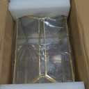 Giadun Glass Card Box with Slot, 10.2 inch Large Gold Clear Card Box for Wedding Receptions, Decorative Storage Box with Lock for Baby Shower, Birthday Party, Bridal Shower