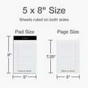 Oxford Legal Pads, 12 Pack, Premium Note Pads, 50 Legal Ruled 5" x 8" Sheets, Bright White Paper with Firm Back, Small Portable Notepads