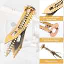 PAGOW 80 Pcs Self-Drilling Anchors, 2024 Upgraded Ancors and Screws for Heavy Duty, Metal Screw Anchors Kit, No Drill and Holes in Wall (40 Pcs Steel Anchors 0.47"x1.56" + 40 Pcs Zinc Screws) (Gold)