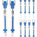 QWORK Spring Scale, 10 Pack 20N Transparent Spring Balance Hanging Tube Spring Scale