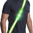 Simket Reflective Walking Gear, Rechargeable Led Reflective Sash, Adjustable Night Walking Safety Gear, High Visibility Safety Lights for Walking at Night for Men Women Jogging Running Biking (Green)