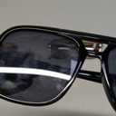 Retro Trendy Square Aviator Sunglasses Womens Mens 70s Classic Vintage Oversized Sun Glasses AR82173 (Black+black/Light Red)