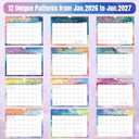 5 x Gannyfer 2026 Wall Calendar, 18 Monthly Desktop/Wall Calendar 2026-2027, Use from Jan 2026 to Jun 2027, 11" x 8.5", Wall Planner for Your Family, School or Office (3 Stickers Included)