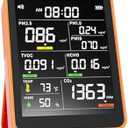 Professional Indoor Air Quality Monitor with AQI Alerts, Portable RealTime Detector for Home, Car, Plants & Pet