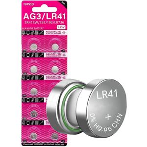 Cotchear 10pcs 1.55V AG3 LR41 Button Batteries 192 392 CX41 LR41 LR736 SR41 SR41SW V3GA Alkaline Button Cell Battery