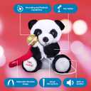 Singing Machine Portable Karaoke Machine for Kids, Plush Toy Backpack with Microphone - The Sing Along Crew, Big Pand (Black & White) - Built-In Karaoke Speaker with Songs, Sound Effects, & Recorder