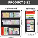 Foldable Aluminum Nursing Clipboard with Cheat Sheets - Black (Letter Size, 30 Sheet Capacity)