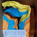 Inflatable Water Double Slides Park with Blower, Bouncy Castle with Rainbow Water Curtain, with Shooting and Rock Climbing