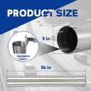 Universal T304 stainless steel Exhaust Pipe flared Tube-36" 3 Feet Length 4" ID,Muffler Replacement Pipe
