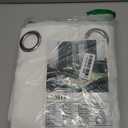 LAMIT White Linen Curtains 84 inch Length for Living Room, Thermal Insulated Soft Thick Curtains Light Filtering Privacy Grommet Window Drapes for Bedroom/Farmhouse, Set of 2 Panels, W52 x L84