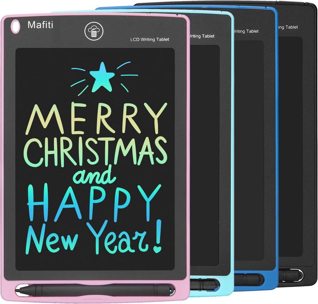 Mafiti LCD Writing Tablet 8.5 Inch 4 Pack Electronic Writing Drawing Pads Doodle Board Gift for Kids Boys Girls