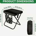 2 Pack 2-in-1 Folding Chair & Backpack Chair Portable Stool with Storage & Adjustable Strap, Heavy Duty 265LBS Small Folding Chair for Outdoor Camping, Fishing, & Hiking