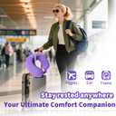 2 x Travel Neck Pillow Cover, Neck Pillow Case，Ultra Soft & Smooth Plush Fabric，Airplane Pillow Replacement Cover - Machine Washable ，Pillow Covers Only, No Filler