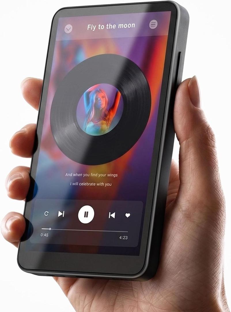 128GB MP3 Player with Bluetooth and WiFi, Android 14 MP3 Player for Kids, HiFi Spotify Player with Lossless, 5.5" Touchscreen Portable Music Player, Multi-Format, Parental Lock, 3000mAh, Up to 1TB