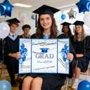 2 x Blue Graduation Signature Book, 3-Panel Class of 2026 Graduation Party Guest Book for Graduation Party Decorations High School College Graduations Decor for Him Her