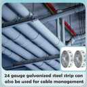 Gisafai 4 Pcs Galvanized Hanger Strap Metal Strapping with Holes Pipe Hanger for Pipe Supports Hanging, 3/4 Inch x 10 ft