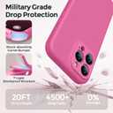 Magnetic for iPhone 16 Pro Case [Compatible with Magsafe] [Premium Silicone Satin-Smooth Touch] Slim Shockproof Anti-Scratch Microfiber Lining Case, 6.3 inch, Pitaya