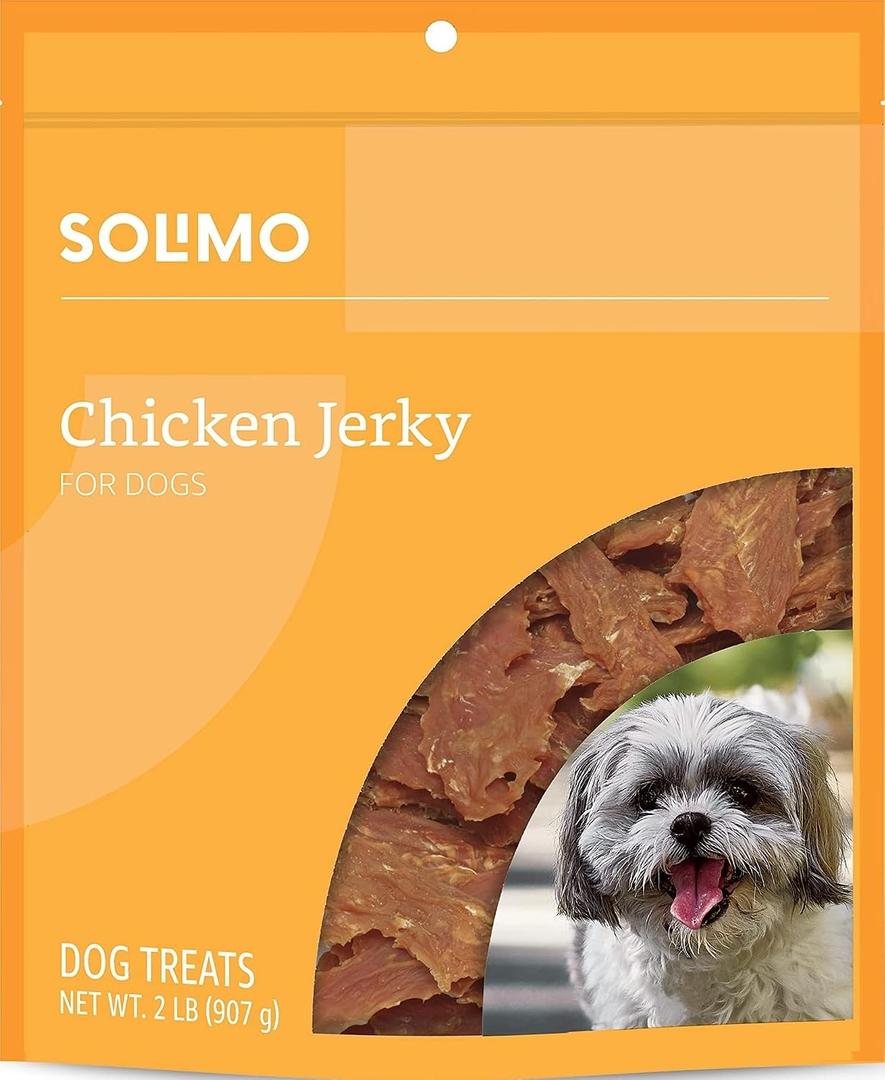 Amazon Brand - Solimo Chicken Jerky Dog Treats, 2 pounds