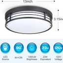 WISBEAM 13 Inch LED Ceiling Lighting Fixture, 23W Black Flush Mount Ceiling Light with 5CCT(2700K/3000K/3500K/4000K/5000K), Dimmable LED Light Ceiling Mount for Kitchen Bathroom Hallway, 2 Packs
