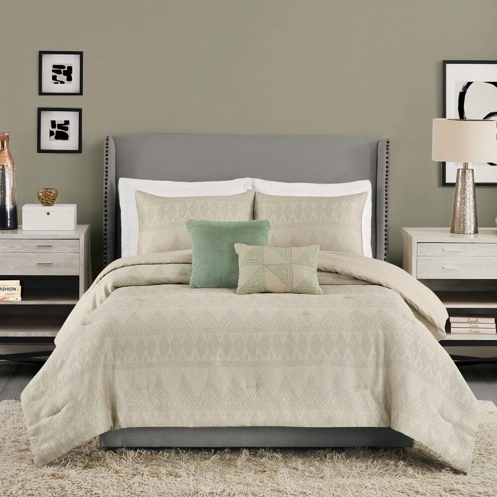 Ayesha Curry Woven Diamond 5 Pieces Comforter Set
Full/Queen