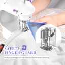 Sewing Machine for Beginners [Full Set] with Finger Guard and Fabric Bundles - Mini Sewing Machine with Sewing Kits, Foot Pedal, US Adapter and Extension Table
