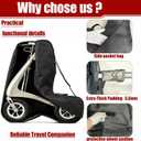 Travel Bag for Carbon Ultralight Rollator Walker, 1680D Oxford Cloth, 18.11 x 16.93 x 3.15 inches