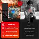AWLKIM 8-Sensor Smart Wireless Meat Thermometer with Touchscreen Base & Built-In App Dual Probes, Bluetooth 5.3 800ft Open-Air, IP68, Type-C Digital Instant-Read for BBQ, Grill, Smoker, Rotisserie