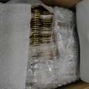 JEVERGN 40 Pack Gold Charger Plates Bulk, 13'' Reef Chargers for Dinner Plates, Gold Plate Chargers Set of 40, Round Plastic Charger for Wedding, Party Event, Dinner, Table Setting