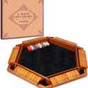 TooyBing Upgraded 1-6 Players Shut The Box Dice Game, Wooden Board Table Family Game for Kids and Adults with 16 Dice, Classic Tabletop Math Game for Pub Classroom Party, Gift for Christmas Birthday