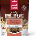 The Honest Kitchen Human Grade Dog Food Jerky Harvest Mini Bars: Beef Recipe With Carrots & Apples, 4 oz Bag (EXP 09/26/27)