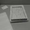 Real Natural Marble Tray for Bathroom, Vanity, Kitchen and Desktop, Rectangle Genuine Marble Stone Tray for Jewelry, Cosmetics, Candles, Lotion, Perfume and Home Decor