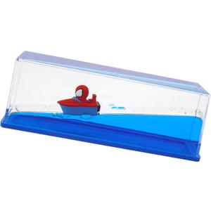 Unsinkable Ship Boat in a Bottle BoxNon Sinking Anime Toy Boat Merch Acrylic Ship Fluid Drift Bottle Decorations Desk Ornament Decor for Fans Boys Girls Gifts Toys for 4 Year Old Boys (Red)