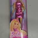 Barbie Fashionistas Doll #230 with Blond Hair, Wearing Metallic Pink Minidress with Heart Cut-Out, White Bracelet and Heels