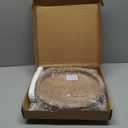 Handmade 12 Inch Decorative Tray, Small Beaded Tray Coffee Table Decor, Warm Brown Round Wooden Tray for Coffee Table, Dining Room Table Entryway and Living Room Table