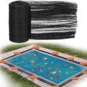 25 x 45 Feet Pool Leaf Net Cover - Rectangle Inground Swimming Pool Cover, Keeps Leaves Out (Black)