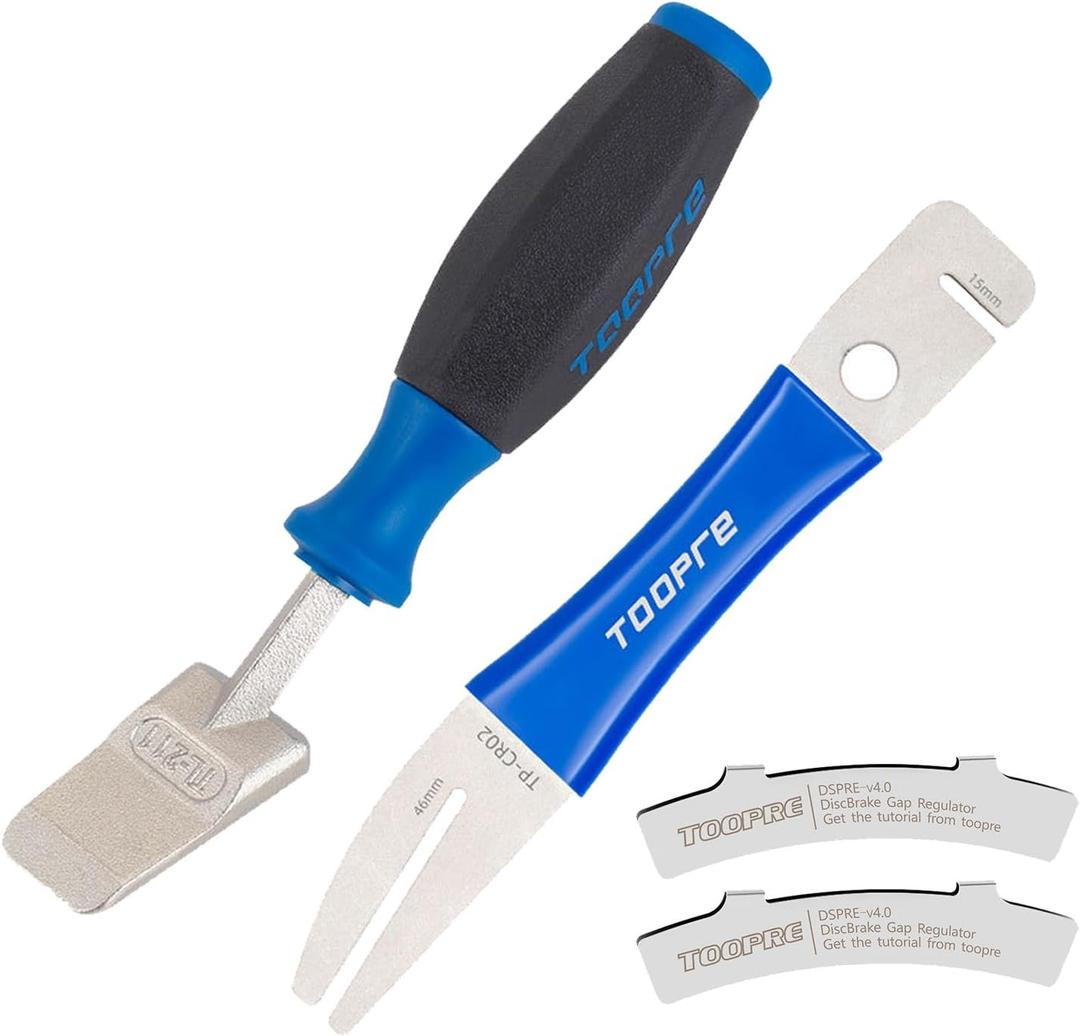 Hydraulic Piston Press for Bicycle Disc Brakes Repair Tool Kit 4-Piece Set Rotor Truing Fork Rotor Adjustment Tool Disc Brake Gap Regulator Bike Disc Alignment Tool